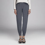 Dunkelblaue Polka Dots Viskose - Ribes y Casals