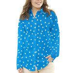 Viskose Polka Dots Blau - Ribes y Casals