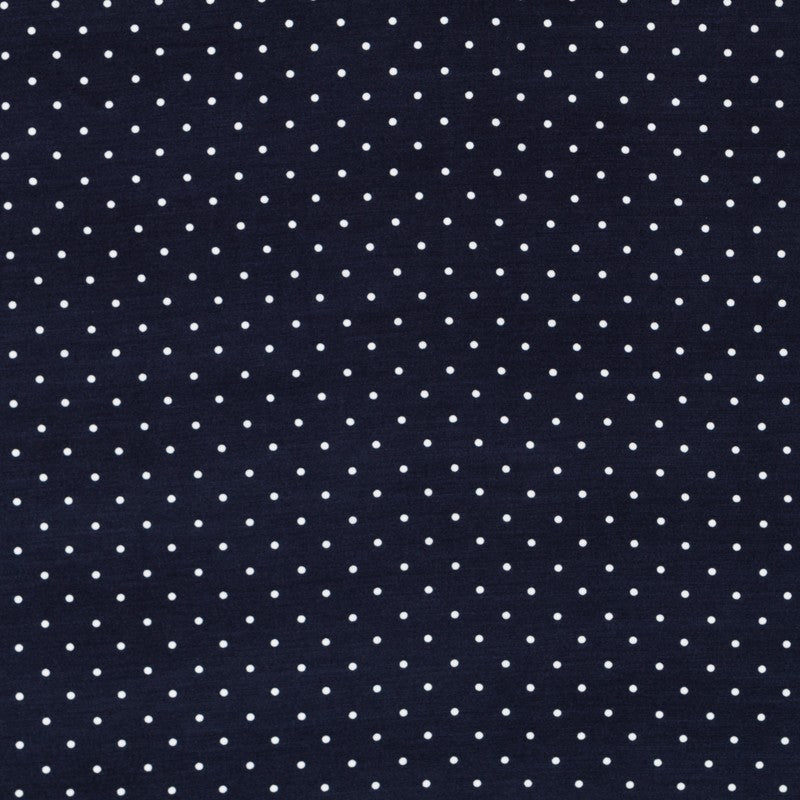 Viskose Polka Dots Marinefarbener Hintergrund - Ribes y Casals