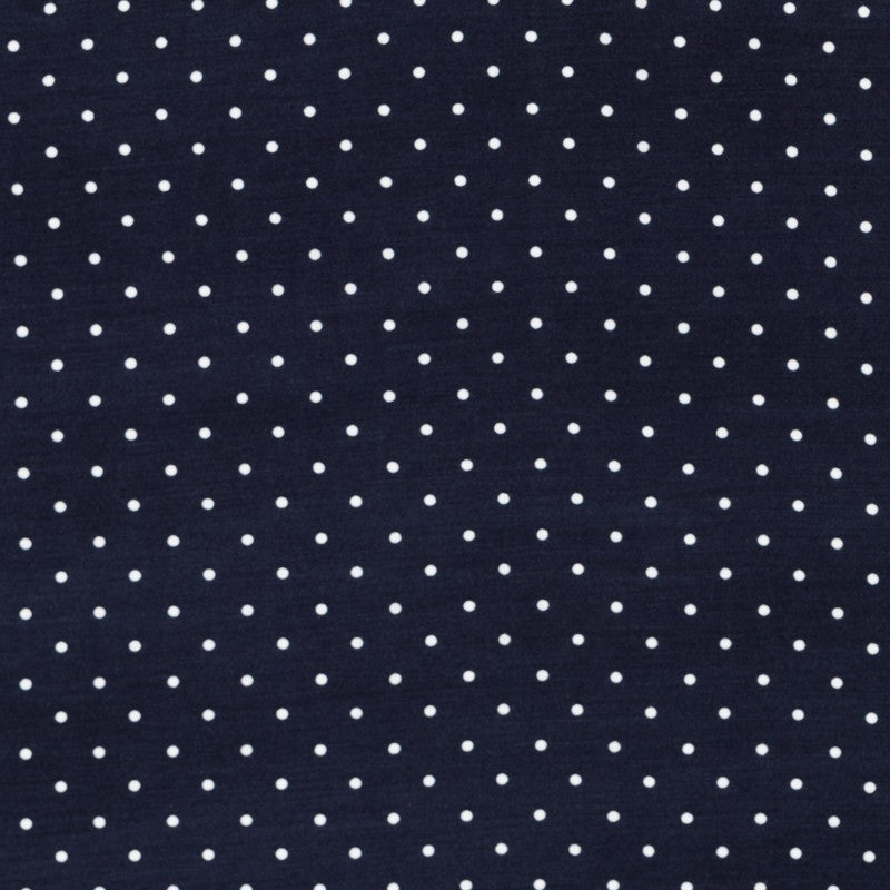 Viskose Polka Dots Marinefarbener Hintergrund - Ribes y Casals