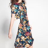 Navy Floral Night Viskose - Ribes y Casals