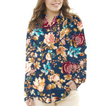 Navy Floral Night Viskose - Ribes y Casals