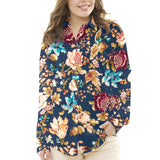 Navy Floral Night Viskose - Ribes y Casals