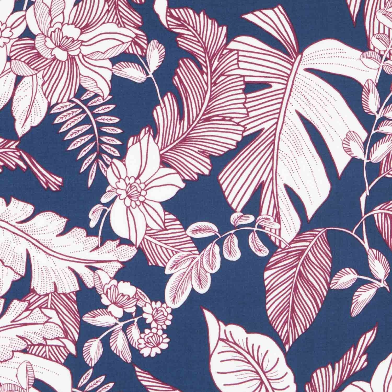 Viskose Palmeras Marineblau - Ribes y Casals