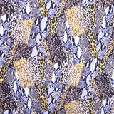 Leopardenmuster Viskose Grau - Ribes y Casals