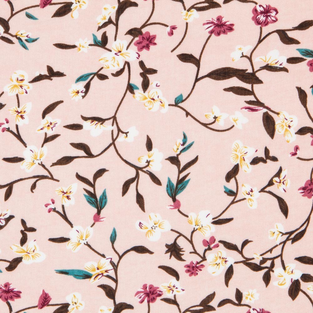 Viskose Blumenzweige Rosa - Ribes y Casals