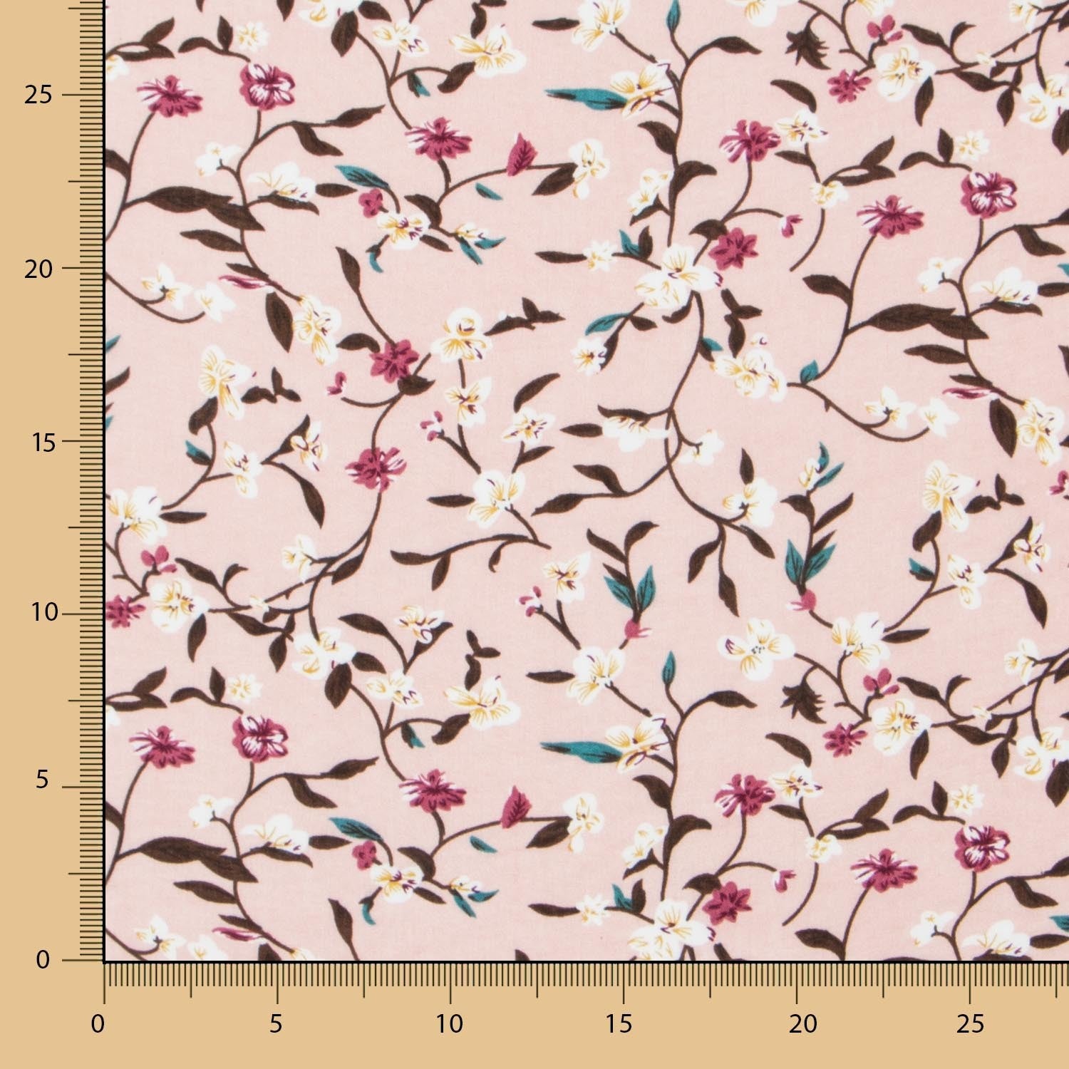 Viskose Blumenzweige Rosa - Ribes y Casals