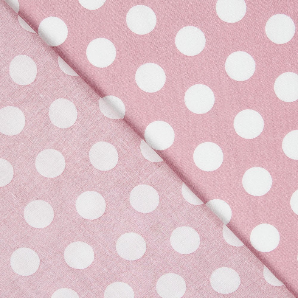 Viskose Rosa Polka Dot Weiß - Ribes y Casals