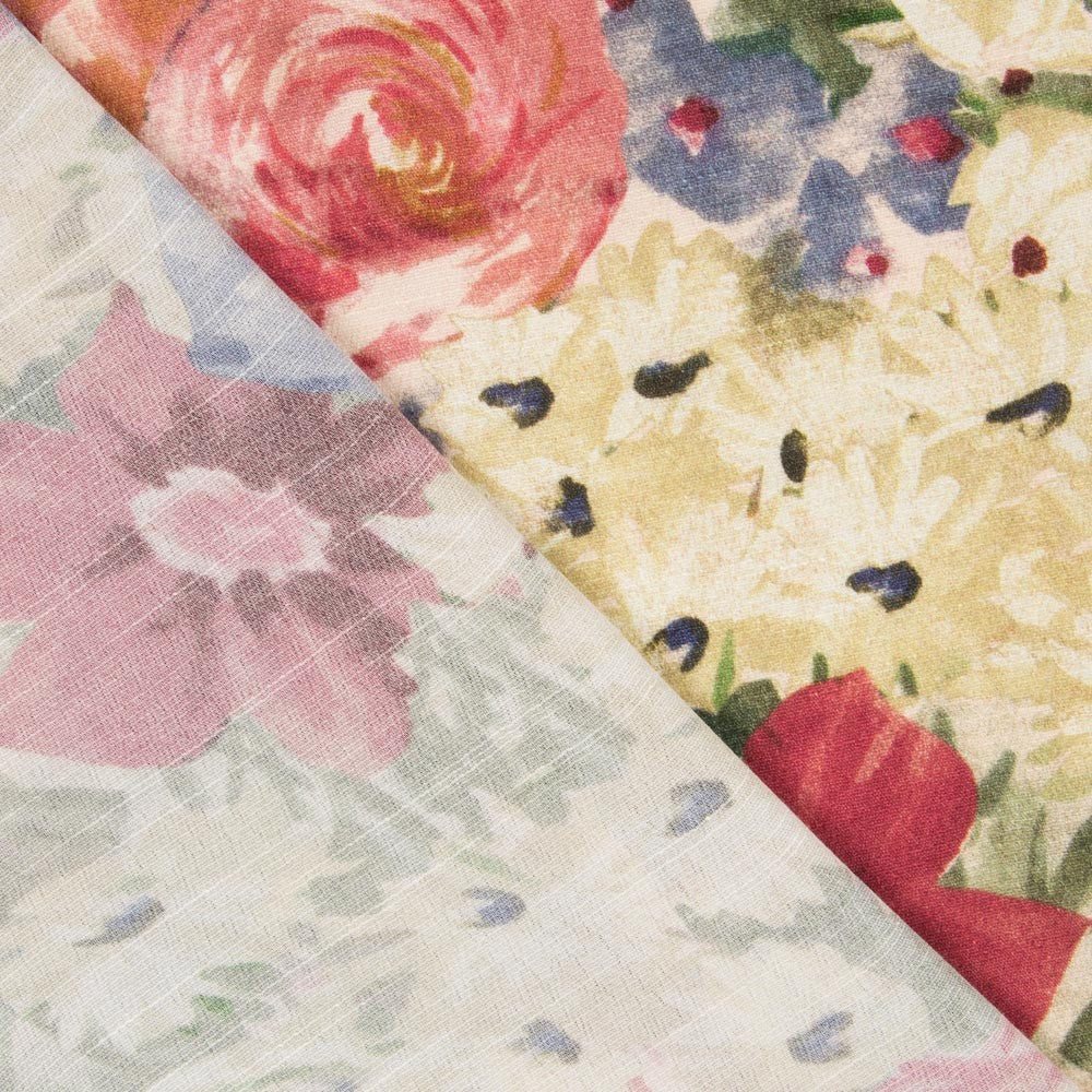 Rustikale Viskose Cretonne Beige - Ribes y Casals