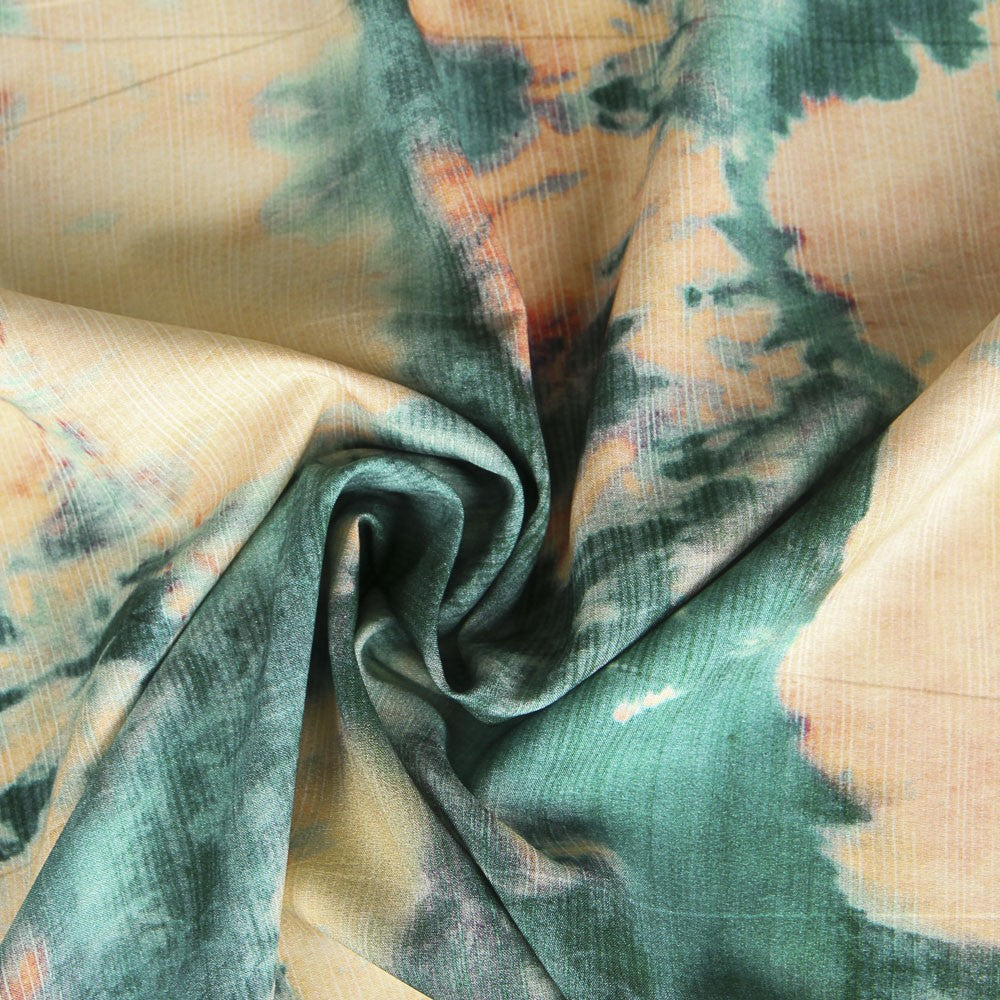 Viskose Tie Dye Grün - Ribes y Casals