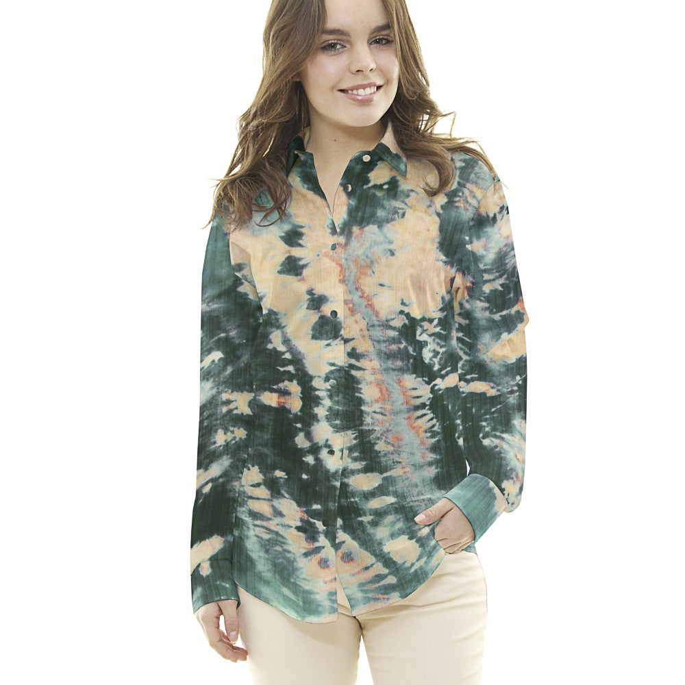 Viskose Tie Dye Grün - Ribes y Casals
