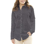 Marineblaue Viskose Polka Dots - Ribes y Casals