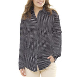 Marineblaue Viskose Polka Dots - Ribes y Casals