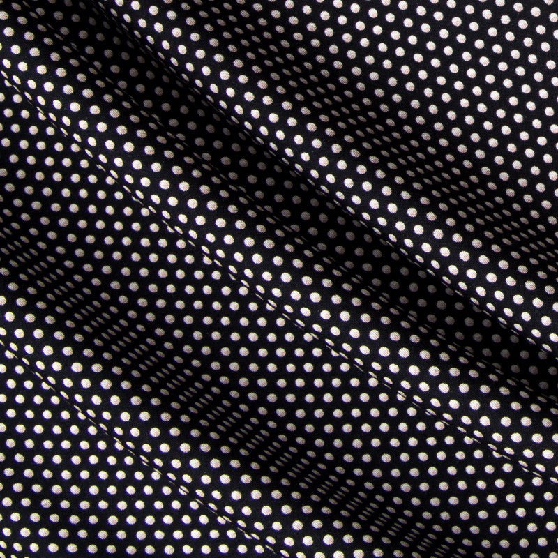 Marineblaue Viskose Polka Dots - Ribes y Casals