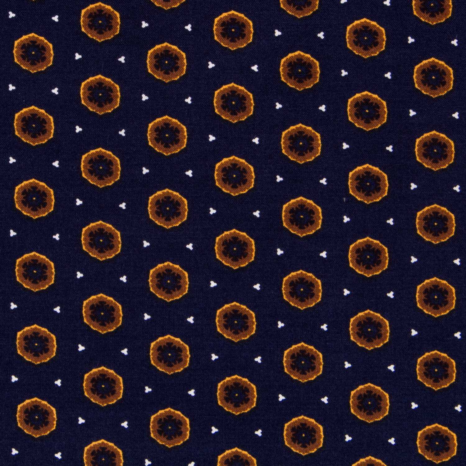 Viskose Winter Geometrisch Navy - Ribes y Casals