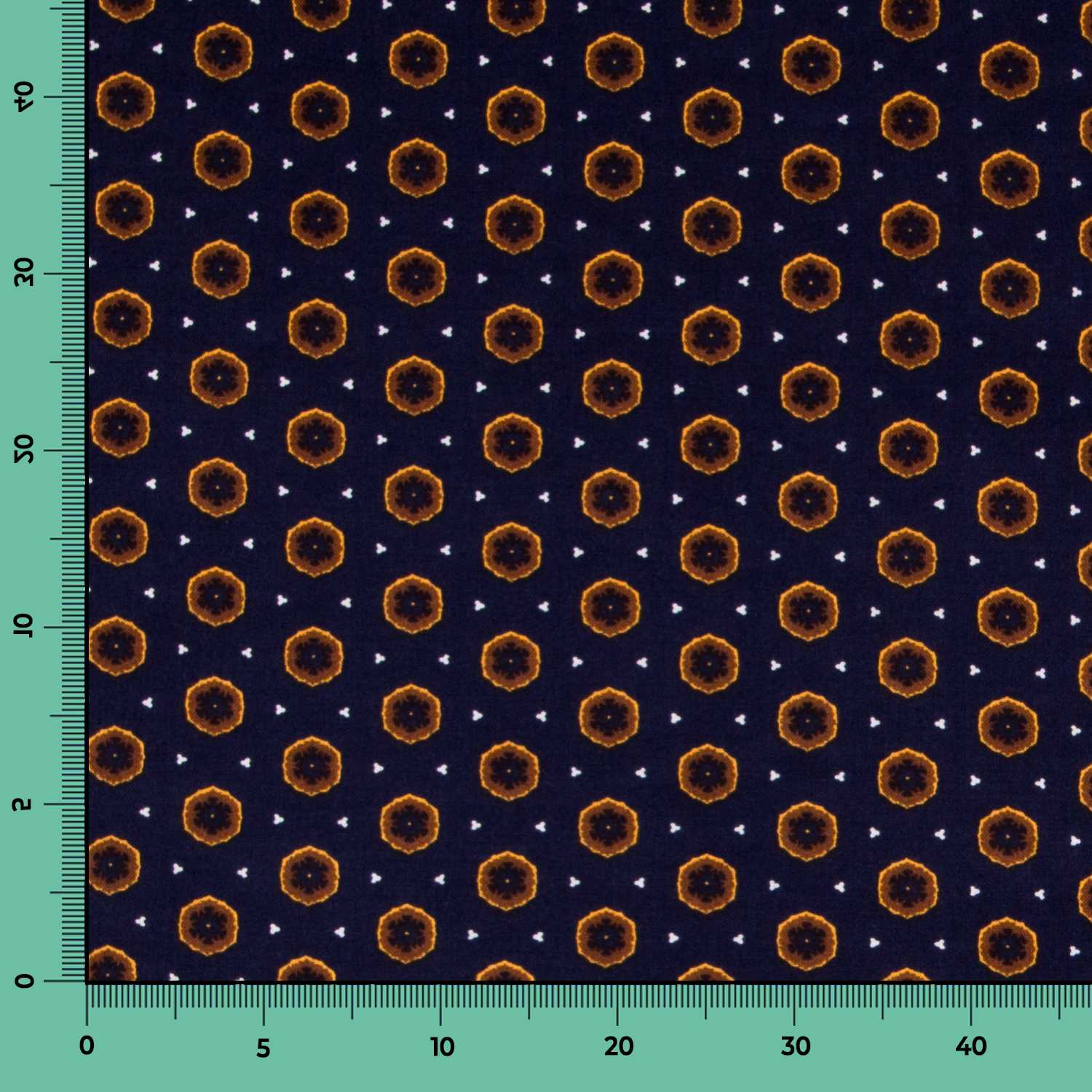 Viskose Winter Geometrisch Navy - Ribes y Casals