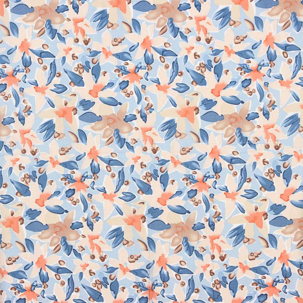 Viskose Blume Maxi Blau Denim - Ribes y Casals