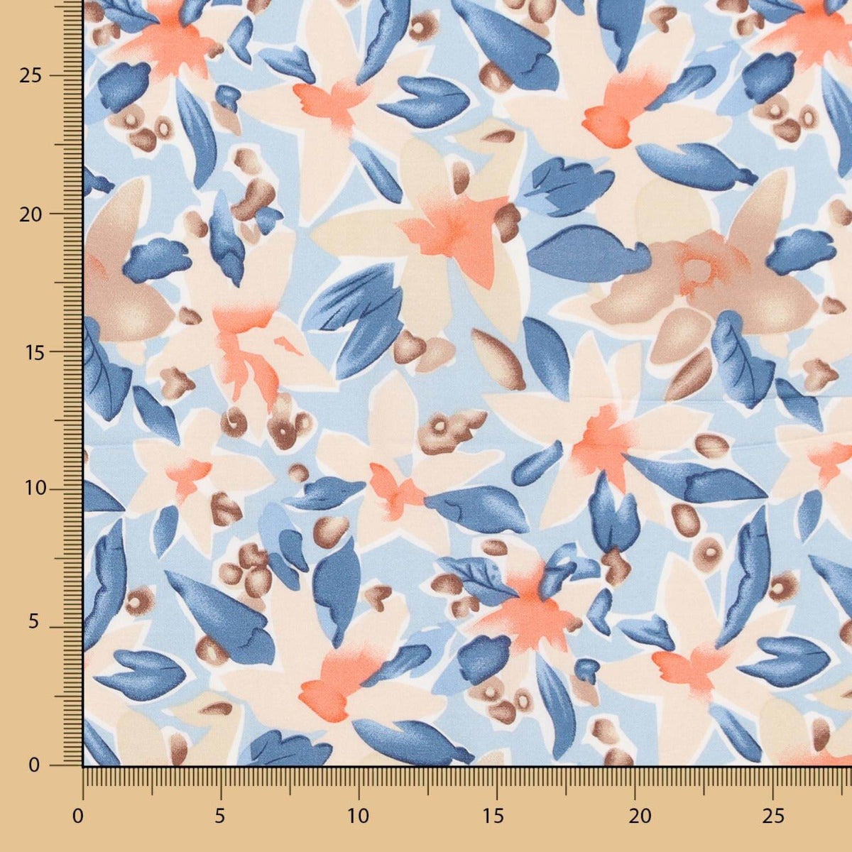 Viskose Blume Maxi Blau Denim - Ribes y Casals