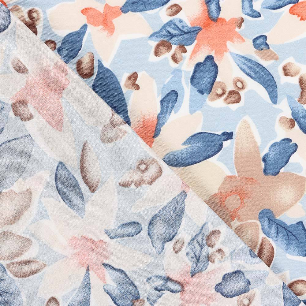 Viskose Blume Maxi Blau Denim - Ribes y Casals