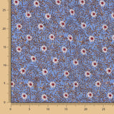 Viskose Floral Blau Denim - Ribes y Casals