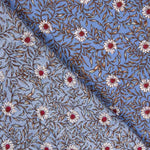 Viskose Floral Blau Denim - Ribes y Casals