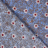 Viskose Floral Blau Denim - Ribes y Casals