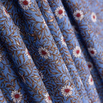 Viskose Floral Blau Denim - Ribes y Casals