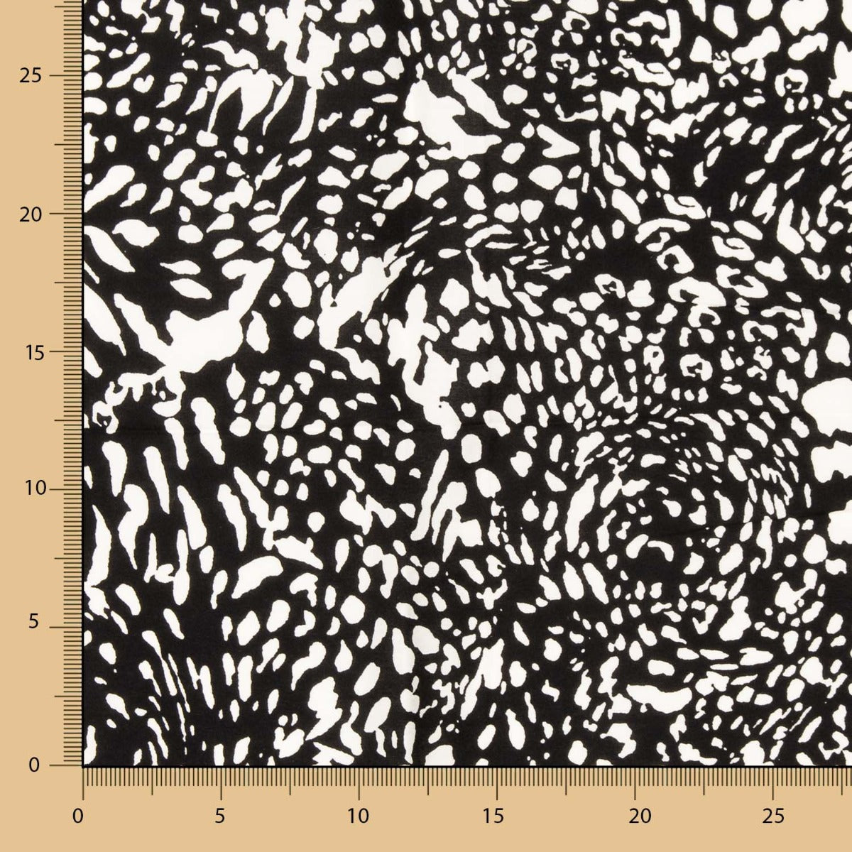 Viskose Tierprint Schwarz - Ribes y Casals
