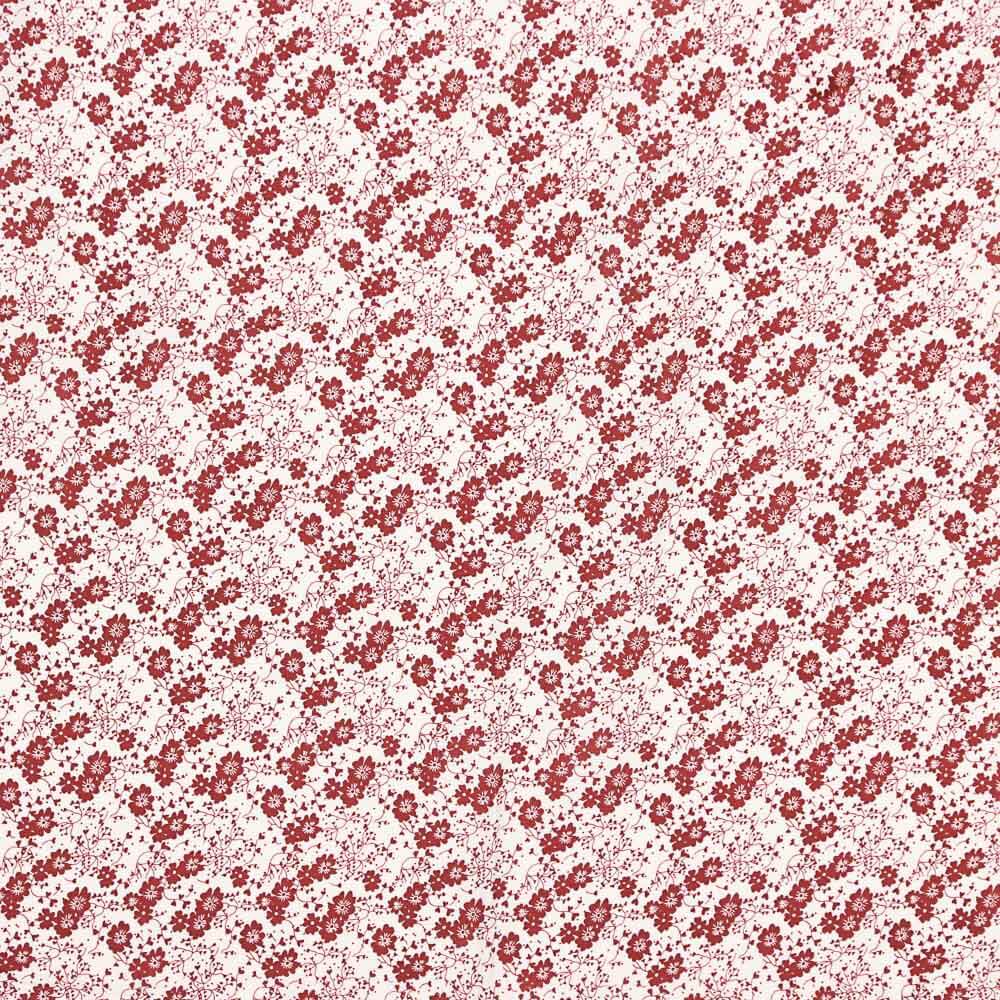 Viskose Blume Polka Dot Granat - Ribes y Casals