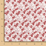 Viskose Blume Polka Dot Granat - Ribes y Casals