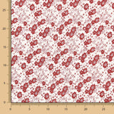 Viskose Blume Polka Dot Granat - Ribes y Casals