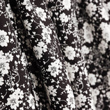 Viskose Blume Polka Dot Schwarz - Ribes y Casals