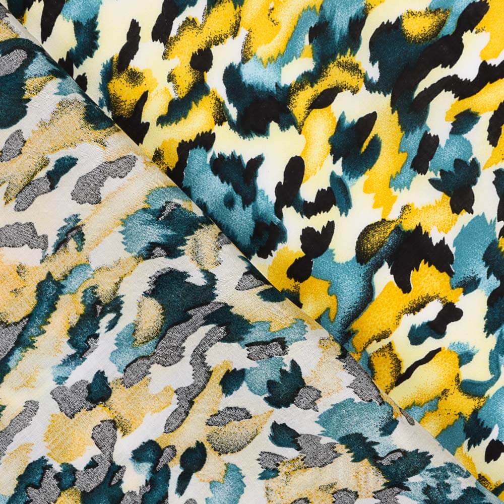 Viskose Camouflage Gelb - Ribes y Casals