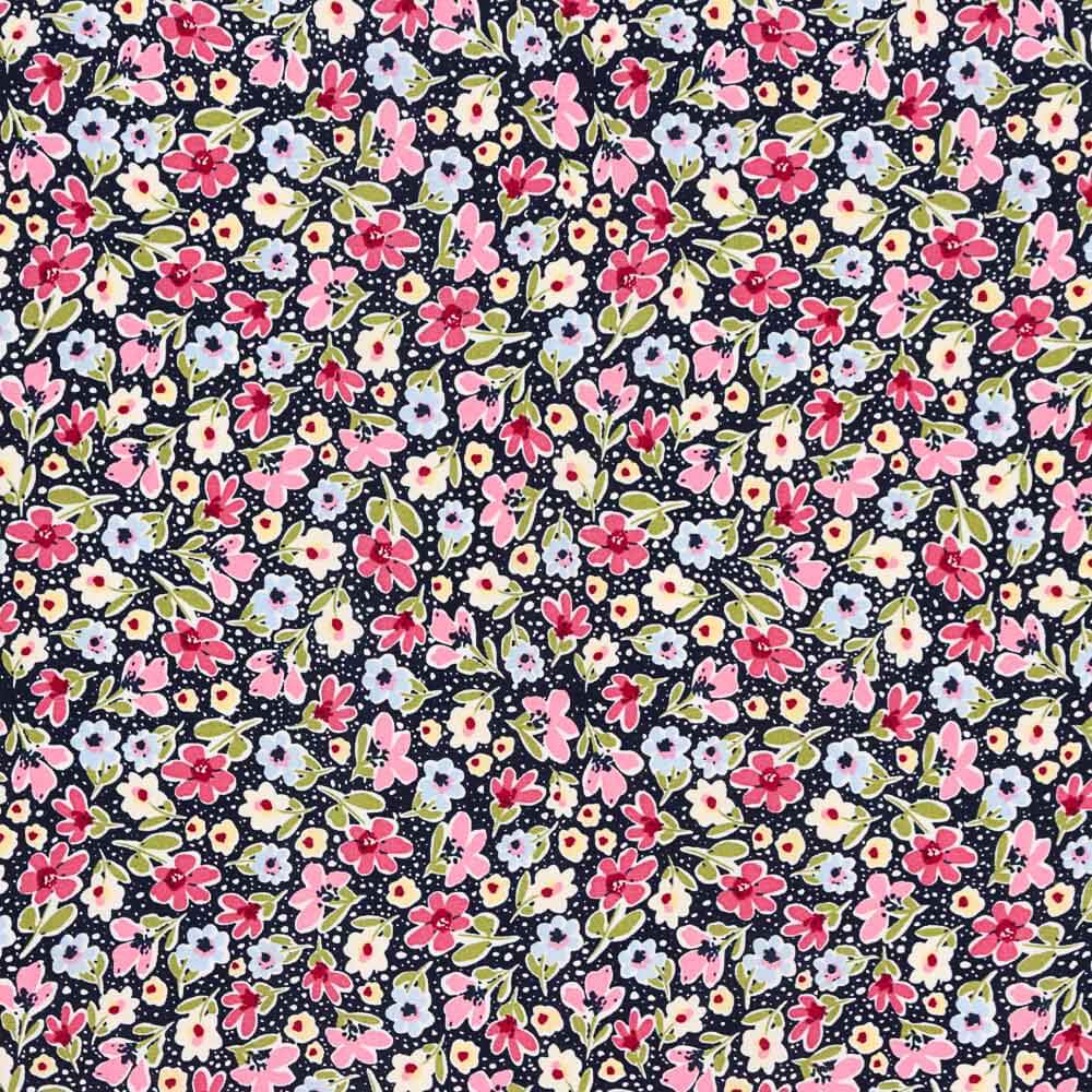 Viskose Blumen Rosa gepunktet - Ribes y Casals