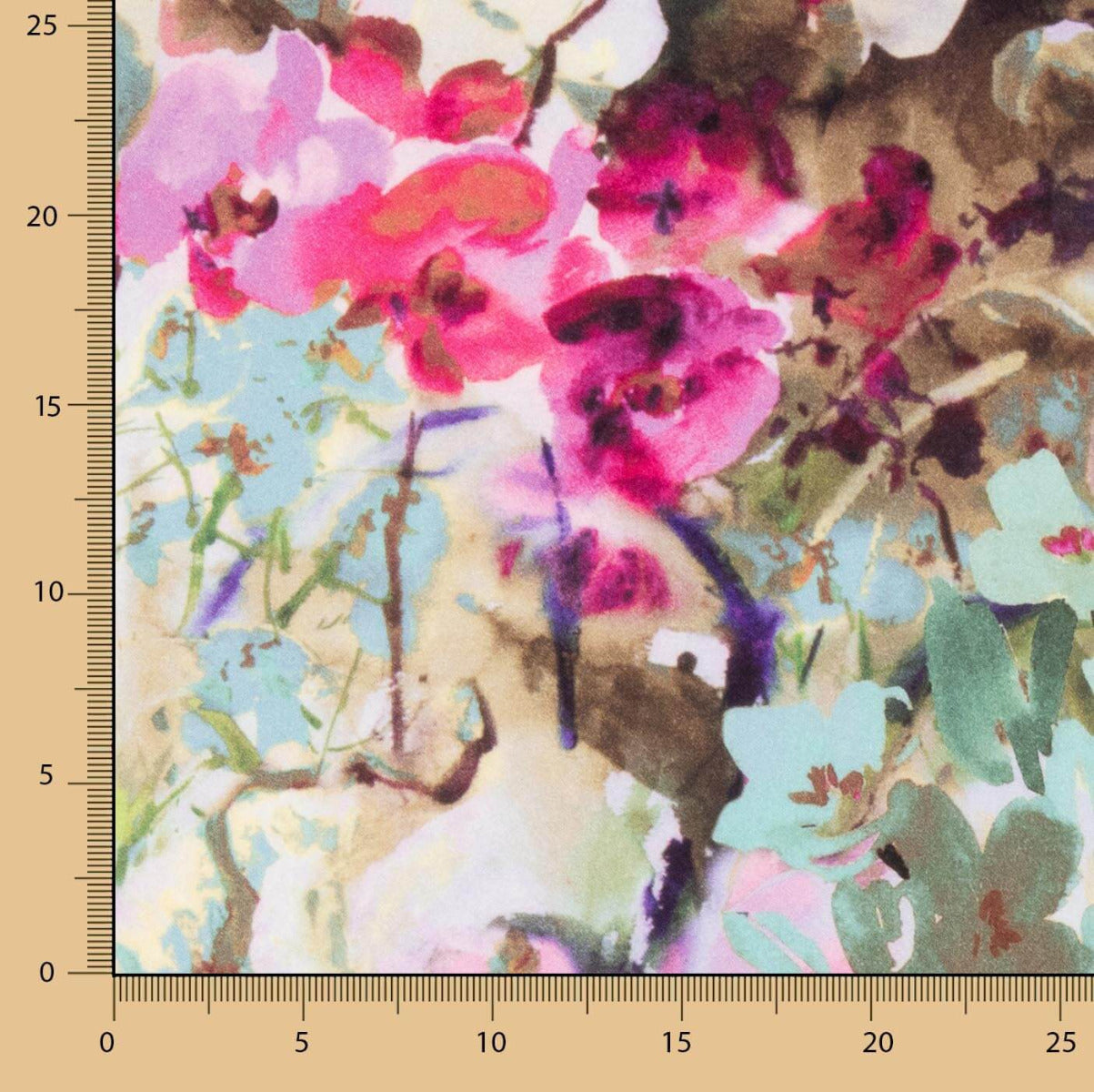 Krepp Viskose Aquarell Rosa - Ribes y Casals