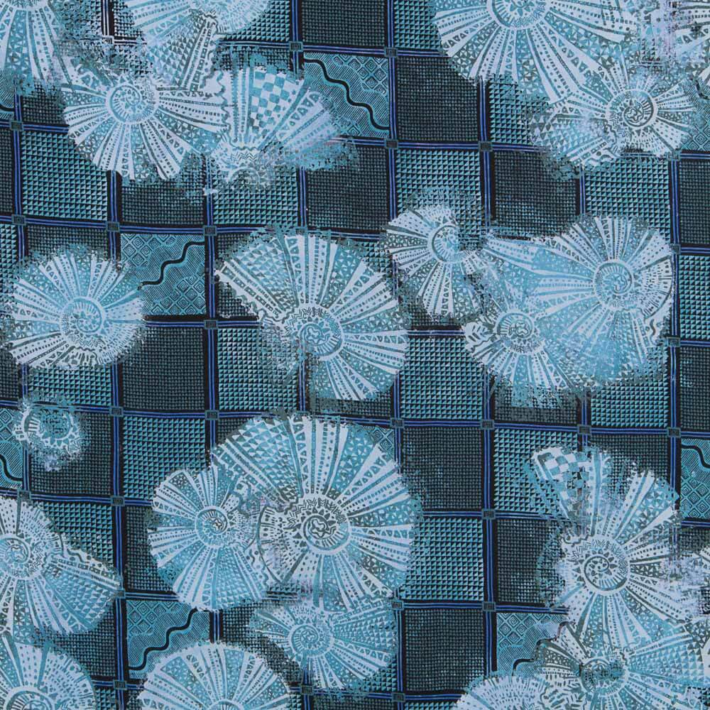 Viskose Blau Denim Schnecken - Ribes y Casals