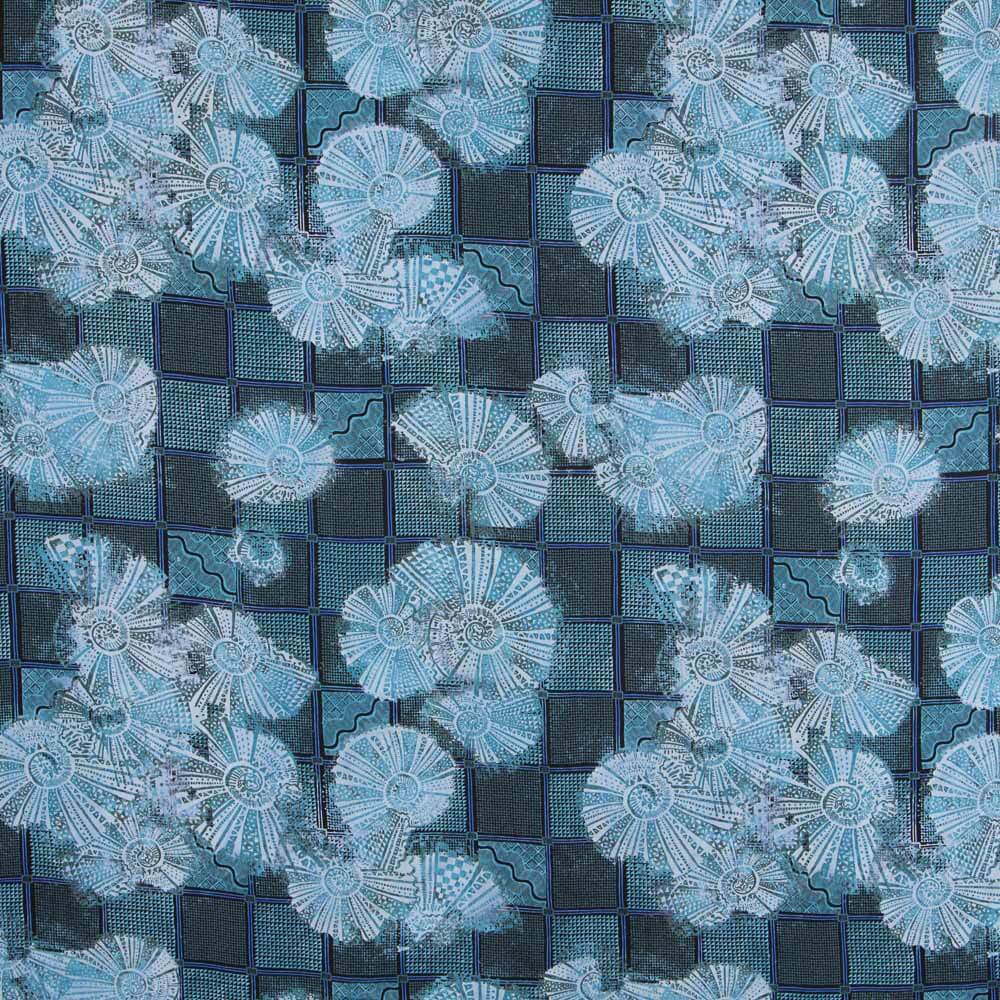 Viskose Blau Denim Schnecken - Ribes y Casals