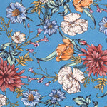 Viskose Blau Denim Blume - Ribes y Casals