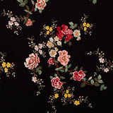 Viskose Cretonne Bouquet Schwarz - Ribes y Casals