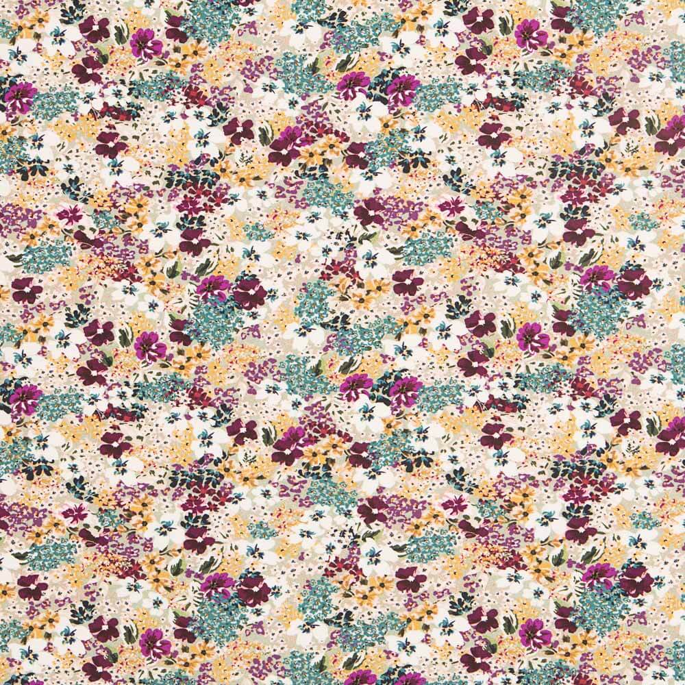 Viskose Elastan Floral - Ribes y Casals