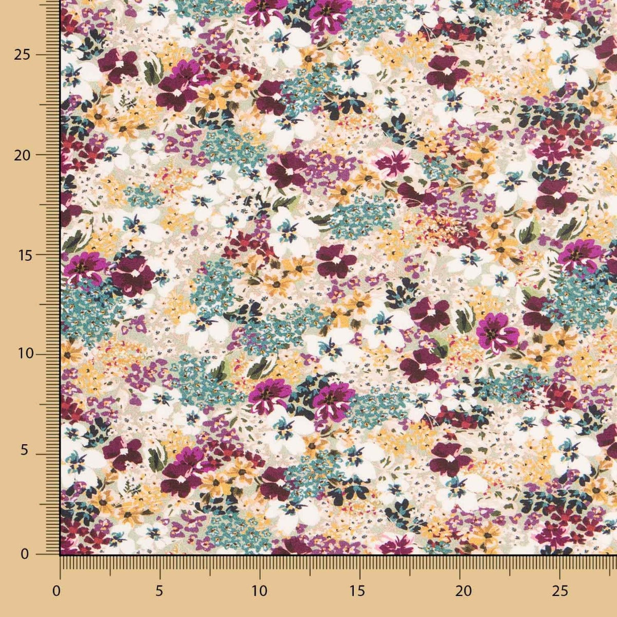 Viskose Elastan Floral - Ribes y Casals