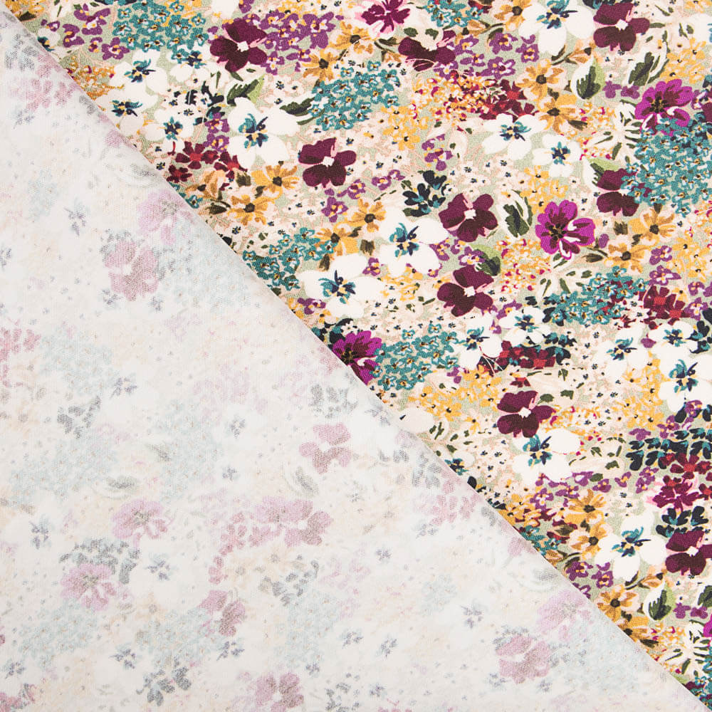 Viskose Elastan Floral - Ribes y Casals