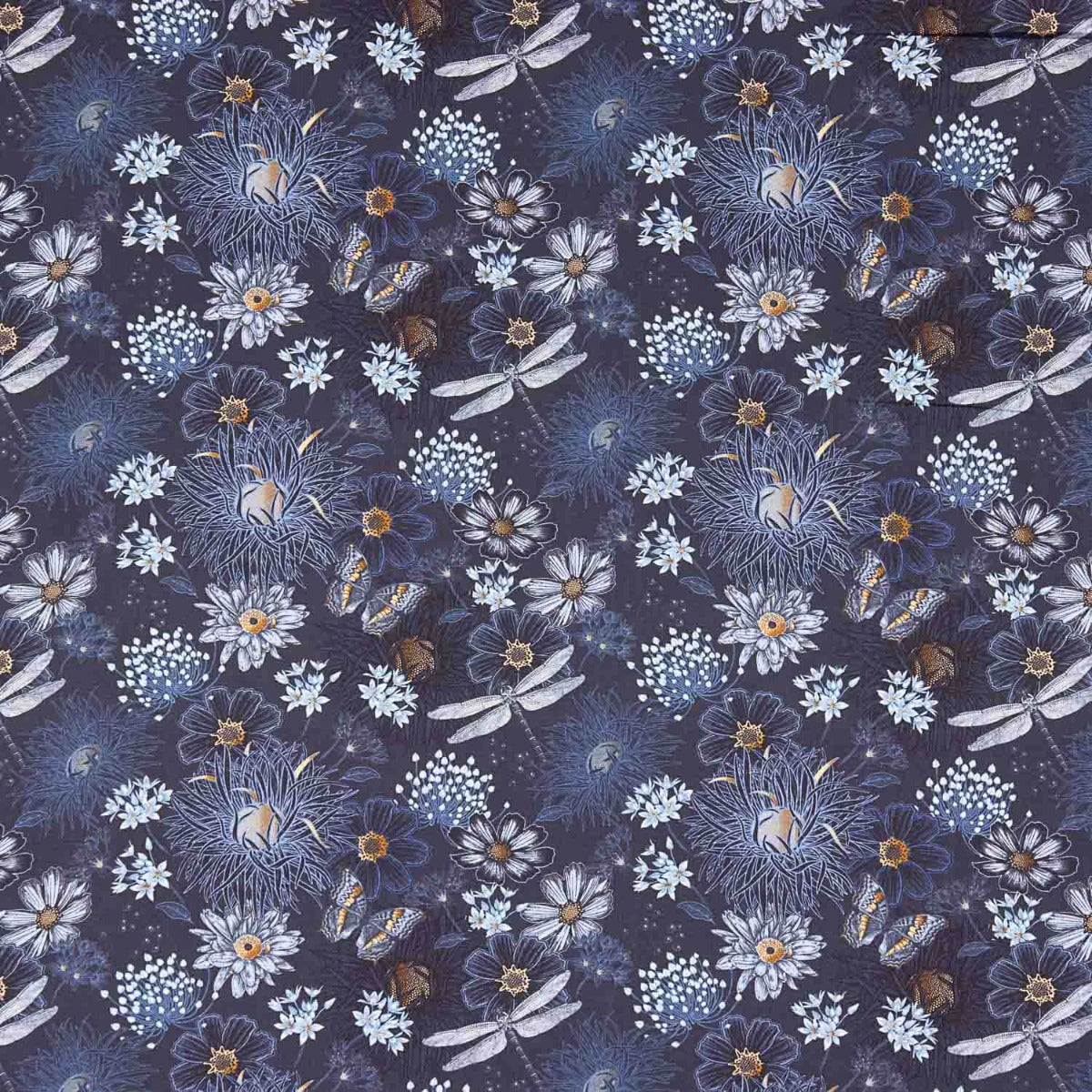 Abaca Blau Bedruckte Viskose - Ribes y Casals