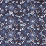 Abaca Blau Bedruckte Viskose - Ribes y Casals