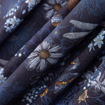 Abaca Blau Bedruckte Viskose - Ribes y Casals