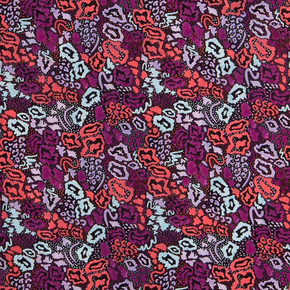 Bedruckte Viskose Animal Print Mauve - Ribes y Casals