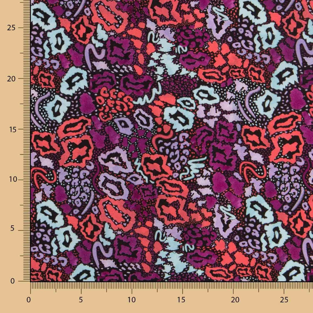 Bedruckte Viskose Animal Print Mauve - Ribes y Casals