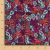 Bedruckte Viskose Animal Print Mauve - Ribes y Casals