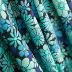 Bedruckte Viskose Blume 70 Blau - Ribes y Casals