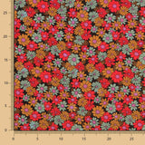 Bedruckte Viskose Blume 70 Rot - Ribes y Casals